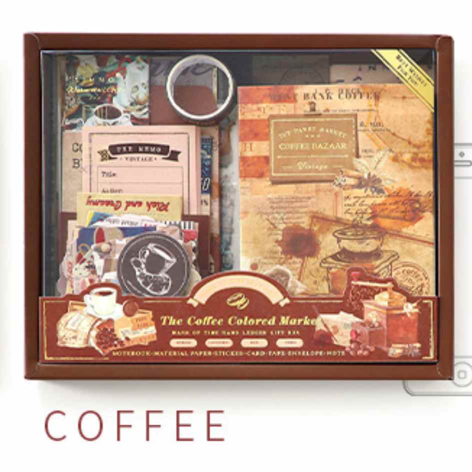 Set de papelería x 123 pzas "The Coffee Colored Market"