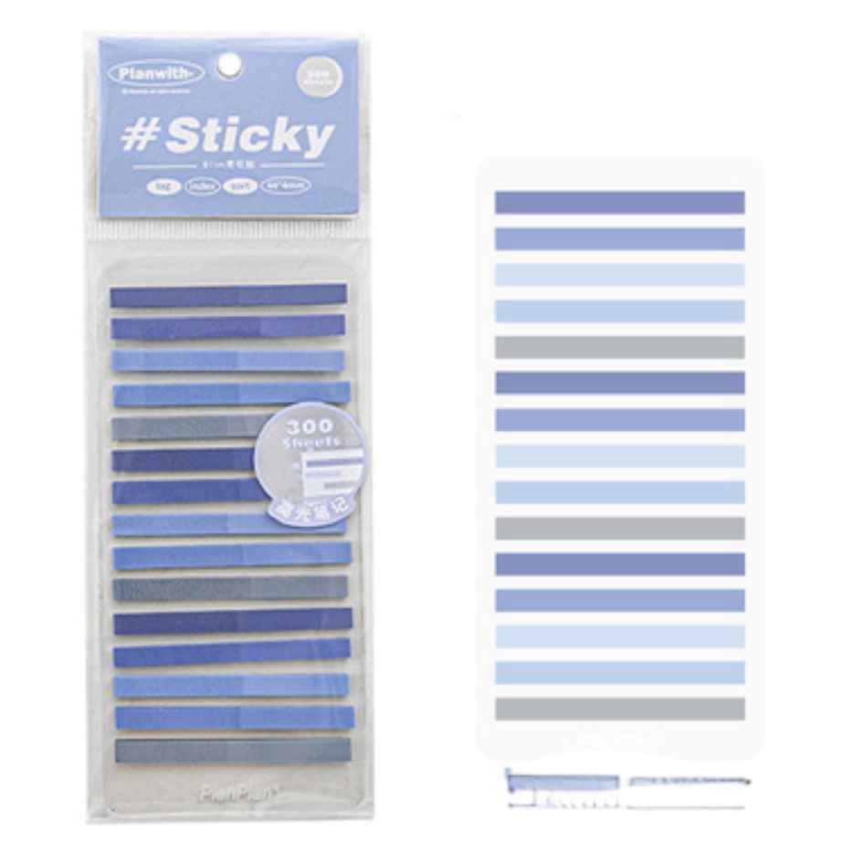Sets x 300/160 Sticky Notes traslúcidos “Planwith”