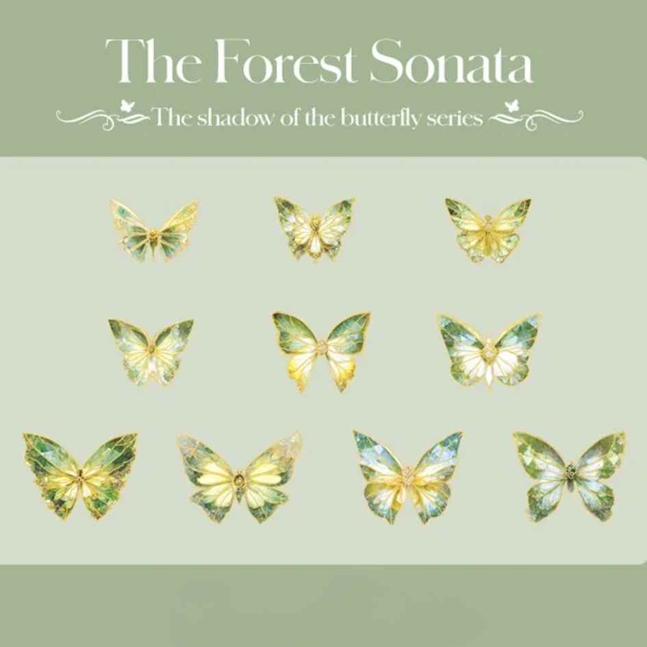 Sets de Stickers PET "The Shadow of the butterfly series"