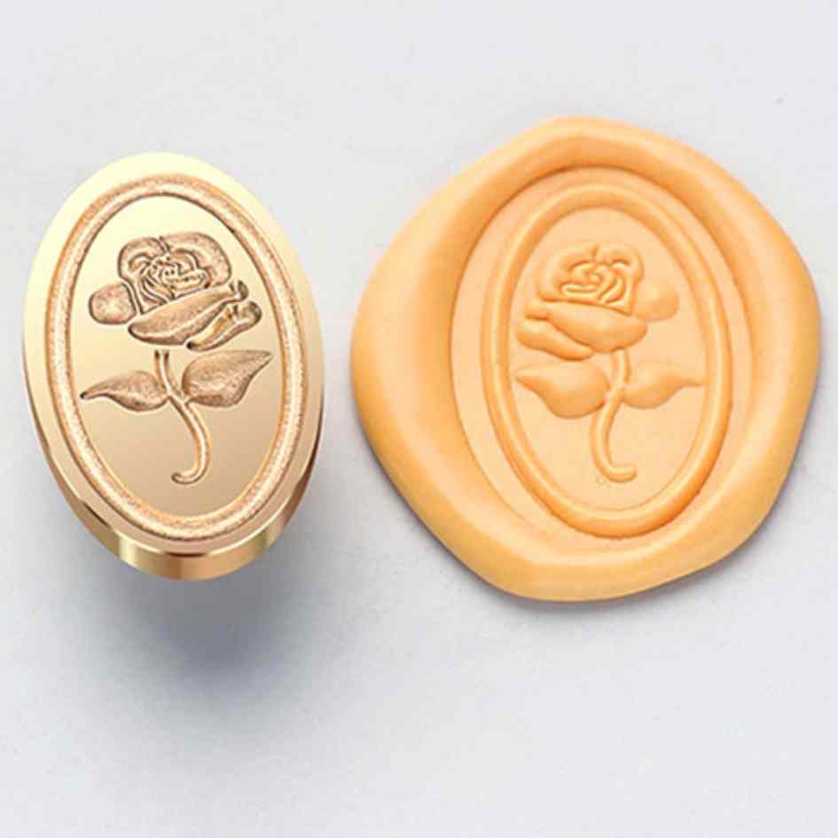 Sello de Bronce 3D para Lacre "Rosa"