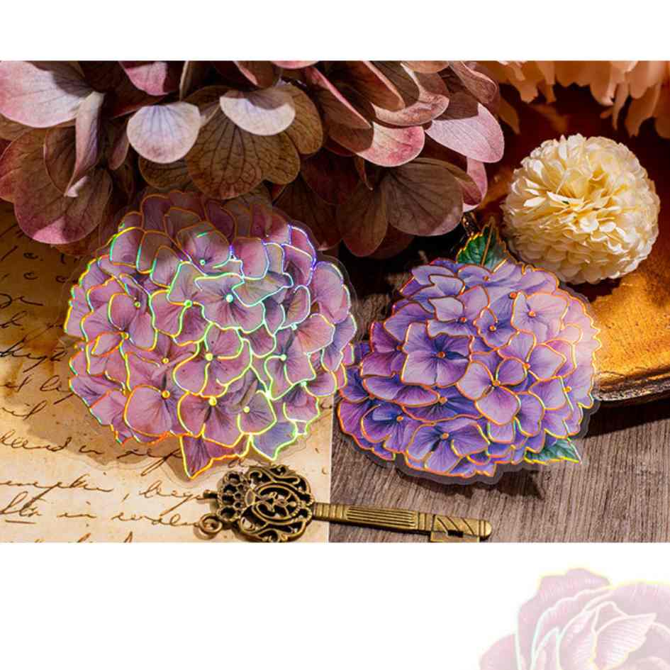 Stickers "Flowers in full bloom", con foil 3D