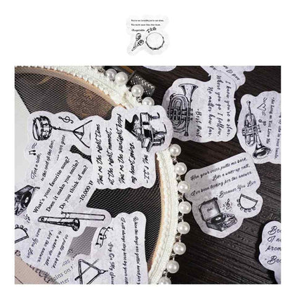 Cajita de 45 Stickers "Pen Song Ink Dance"