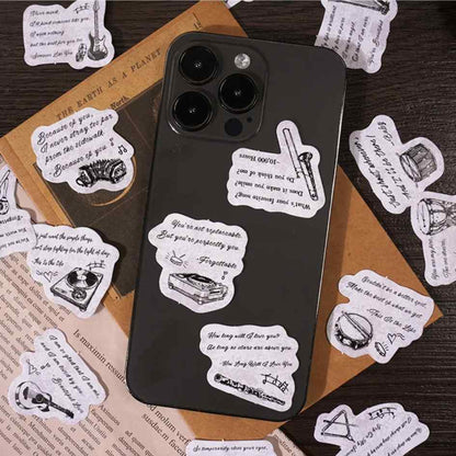 Cajita de 45 Stickers "Pen Song Ink Dance"