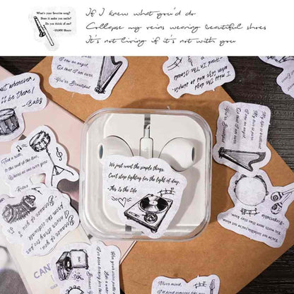 Cajita de 45 Stickers "Pen Song Ink Dance"