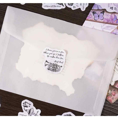 Cajita de 45 Stickers "Pen Song Ink Dance"