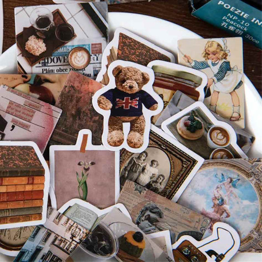 Cajita de 46 Stickers "Vintage Things”