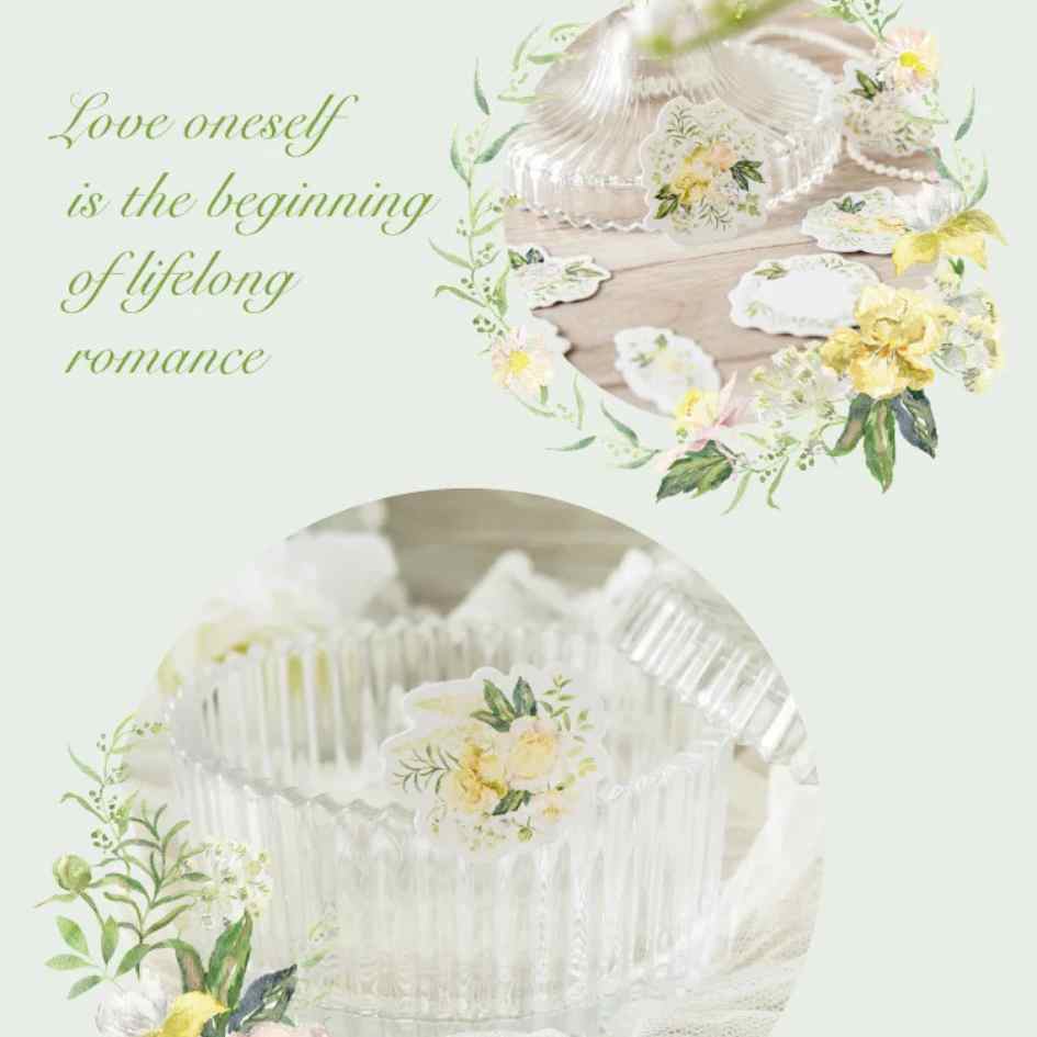 Cajita de 46 Stickers "Romantic Flowers”