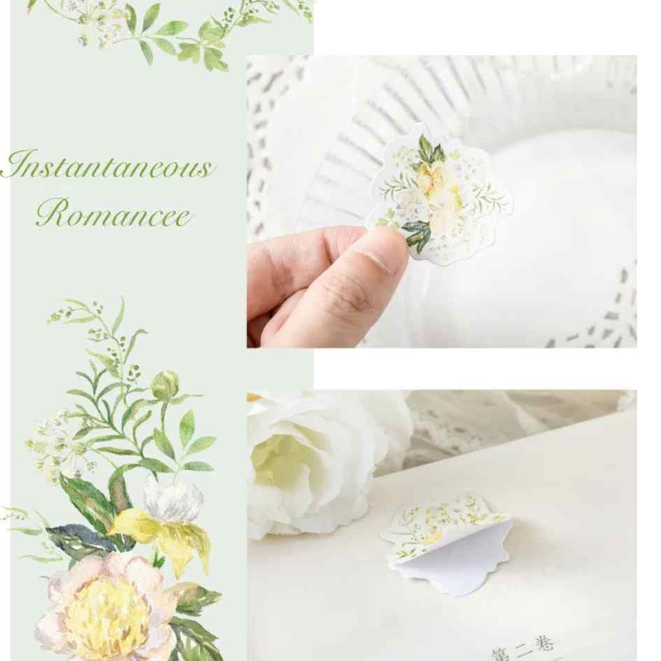 Cajita de 46 Stickers "Romantic Flowers”