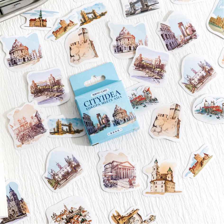 Cajita de 46 Stickers "Cityidea”