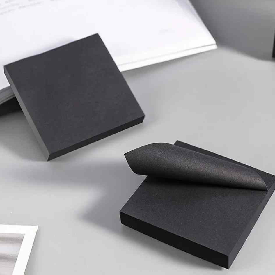 Sticky Notes adhesivos x 50 hojas Bond negras "Total Black"