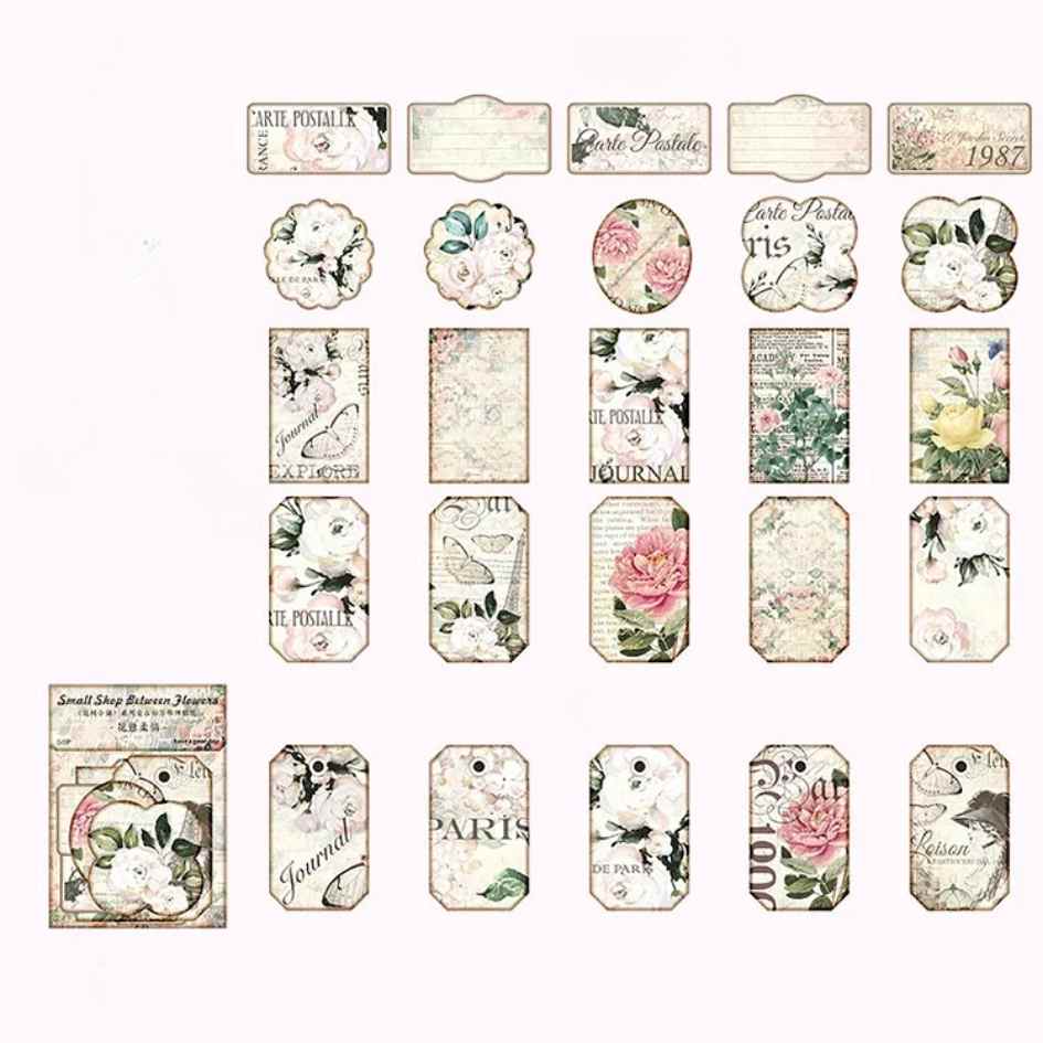 Set de Papelería "Flower Shop" (Stickers+tags)