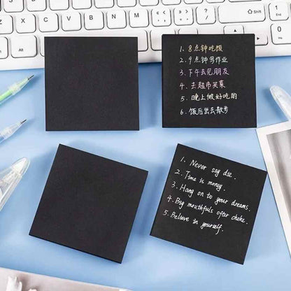 Pack x 6 Sticky Notes "Total Black"