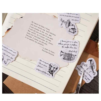 Cajita de 45 Stickers "Pen Song Ink Dance"