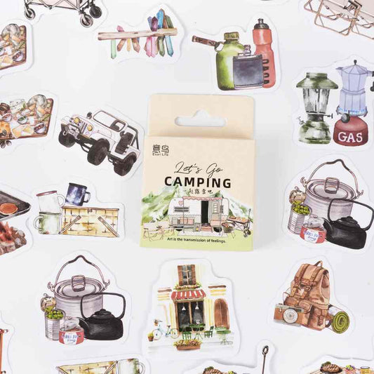 Cajita de Stickers 46 "Let’s Go Camping"