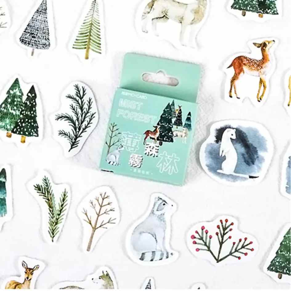 Cajita de 45 Stickers "Mist Forest"