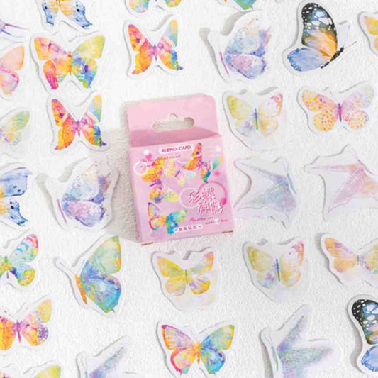 Cajita de Stickers 46 "Rainbow Butterflies"