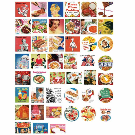 Cajita de 46 Stickers "Vintage Art Collection”