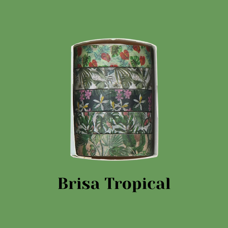 Set de Cintas Washitape “Ambiente tropical 🌴"