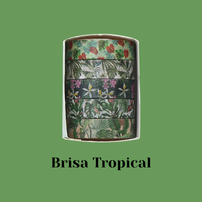 Set de Cintas Washitape “Ambiente tropical 🌴"