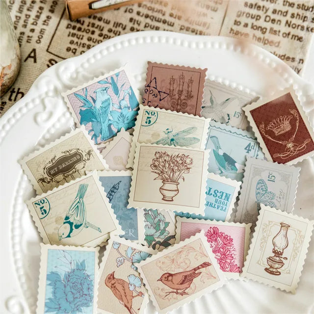 Cajita de 46 Stickers "Natural Stamps”