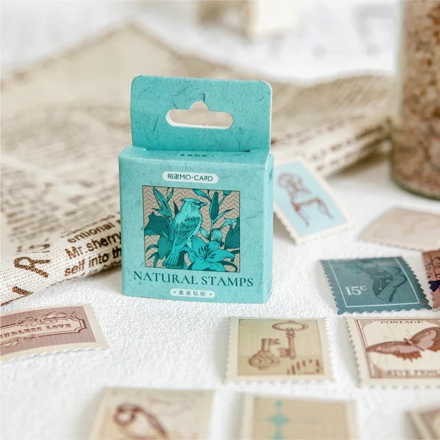 Cajita de 46 Stickers "Natural Stamps”