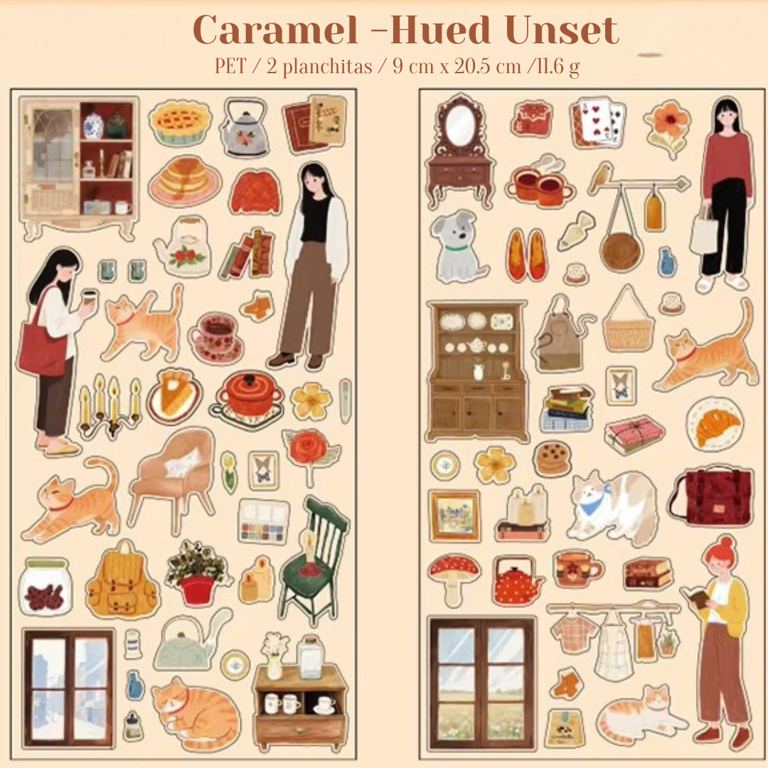 Stickers PET "😺🌸 Dulce Vida Gatuna"