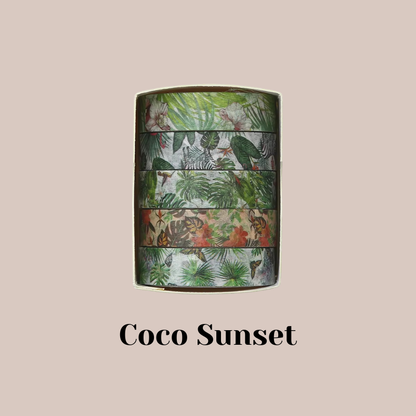Set de Cintas Washitape “Ambiente tropical 🌴"