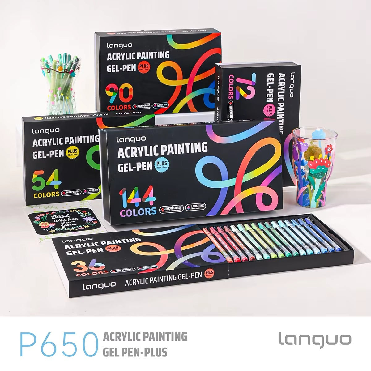 Gel Pen Acrílico Languo P650 · Punta Bold 1mm