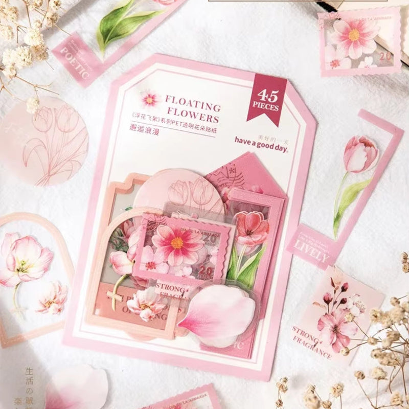 Stickers PET "Floating Flowers"