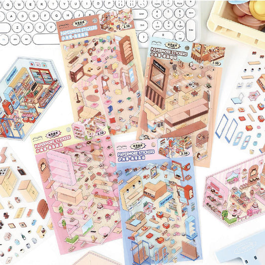 Armables 3D “🍰☕ Tienditas de Dulces"