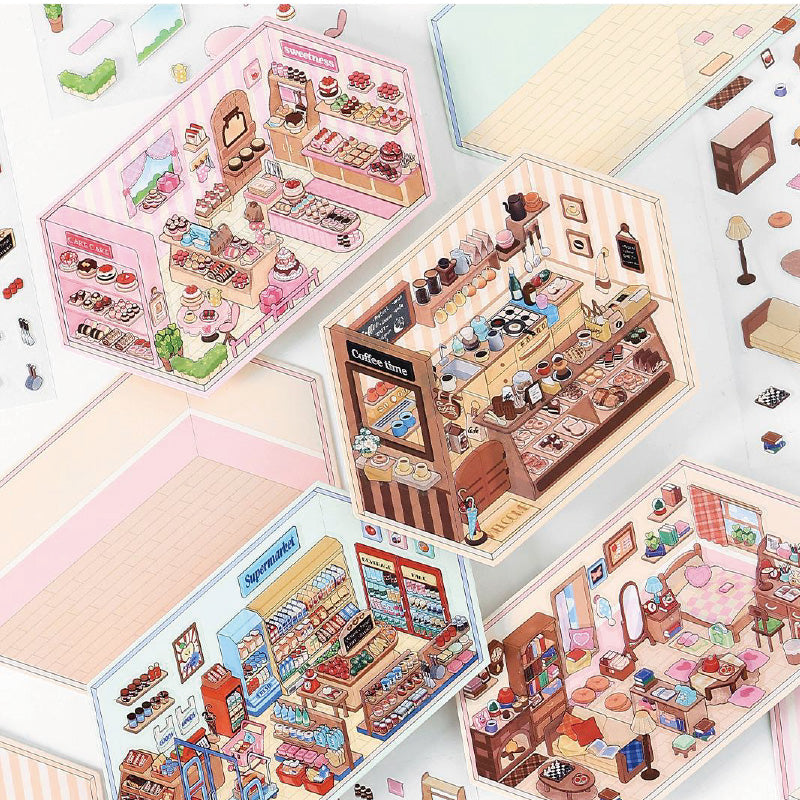 Armables 3D “🍰☕ Tienditas de Dulces"