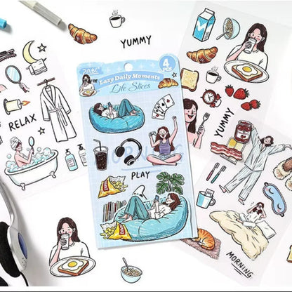 Stickers PET "Lazy Daily Moments"