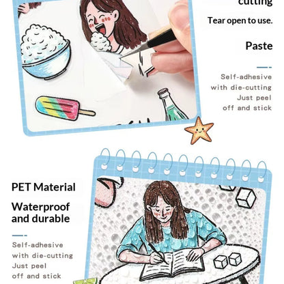 Stickers PET "Lazy Daily Moments"