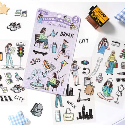 Stickers PET "Lazy Daily Moments"