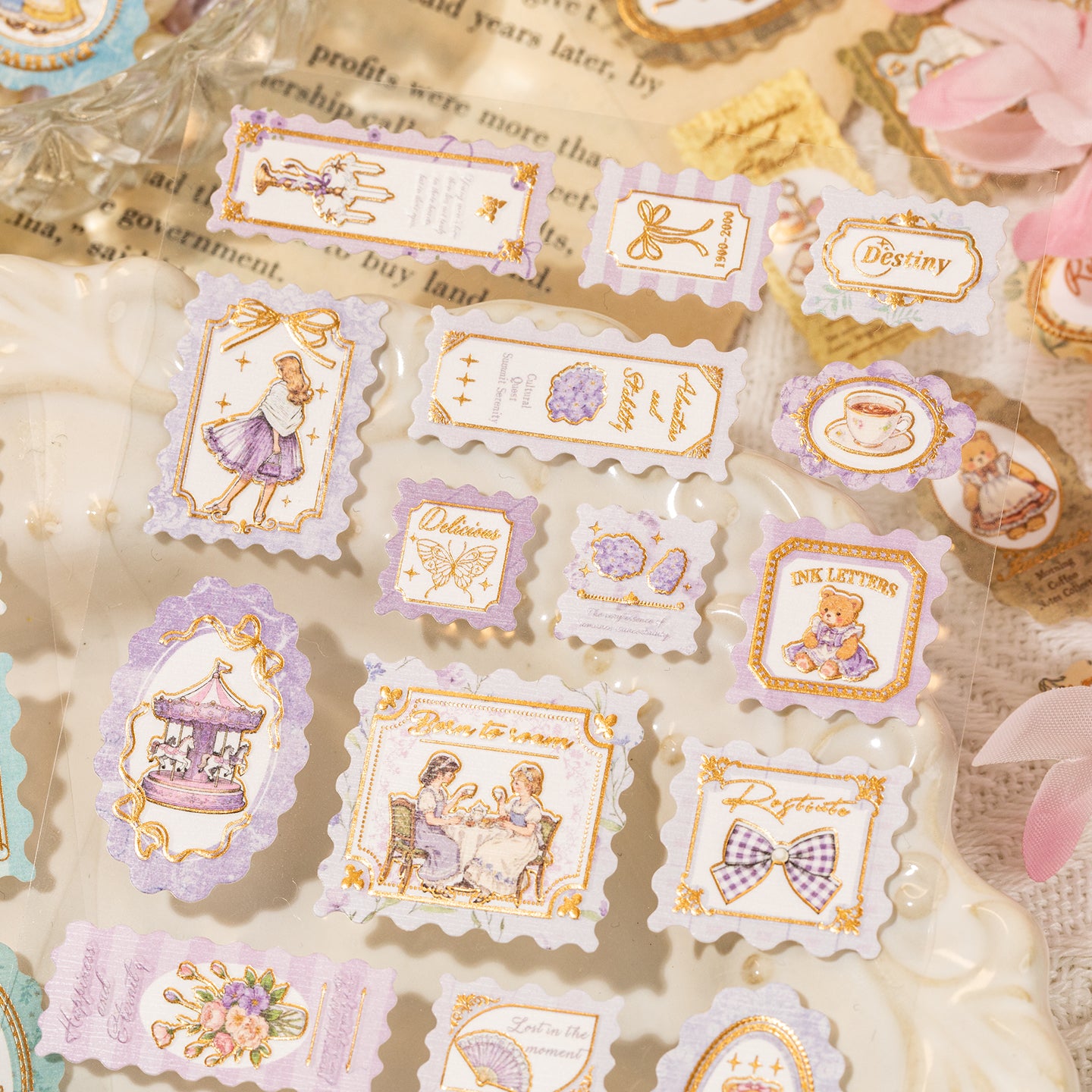 Stickers de papel "Estampillas"