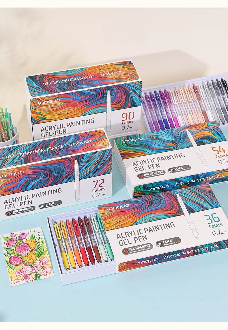 Gel Pen Acrílico Languo · Retráctil 0.7mm