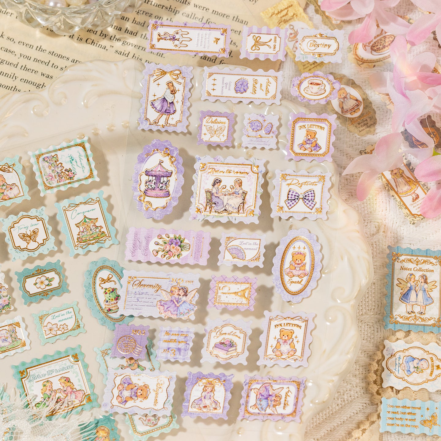 Stickers de papel "Estampillas"