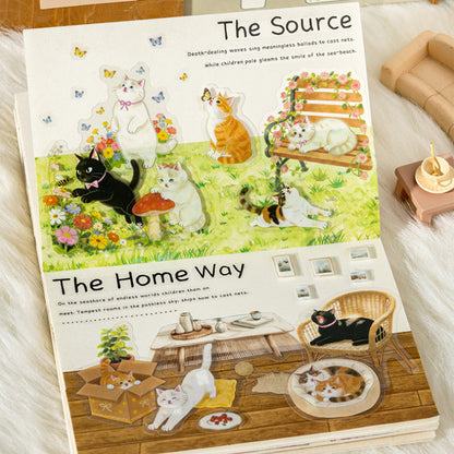 Stickers PET "😻Moe Cat Adventures"