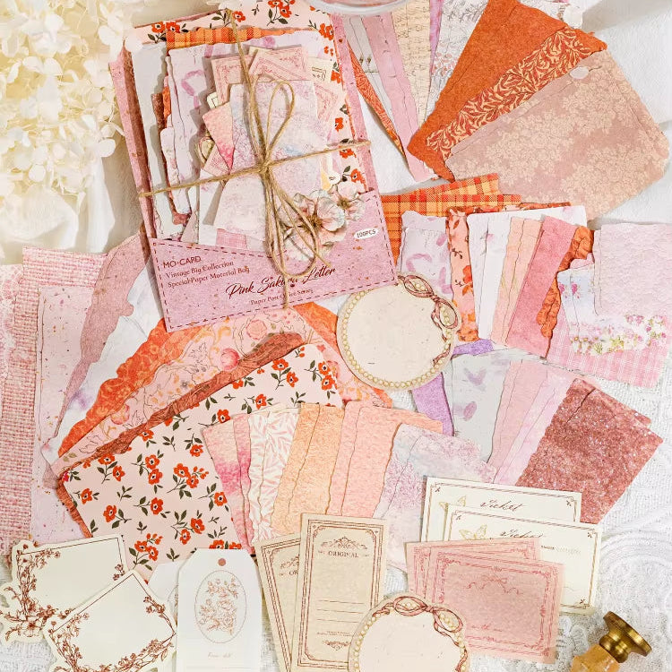 🌷 Set de Papeles & Stickers “Paper Pst Office” (100 piezas)