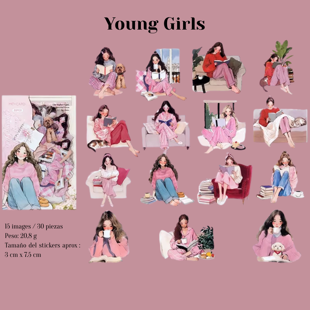 Stickers PET 🌿 “Entre Páginas y Sueños”