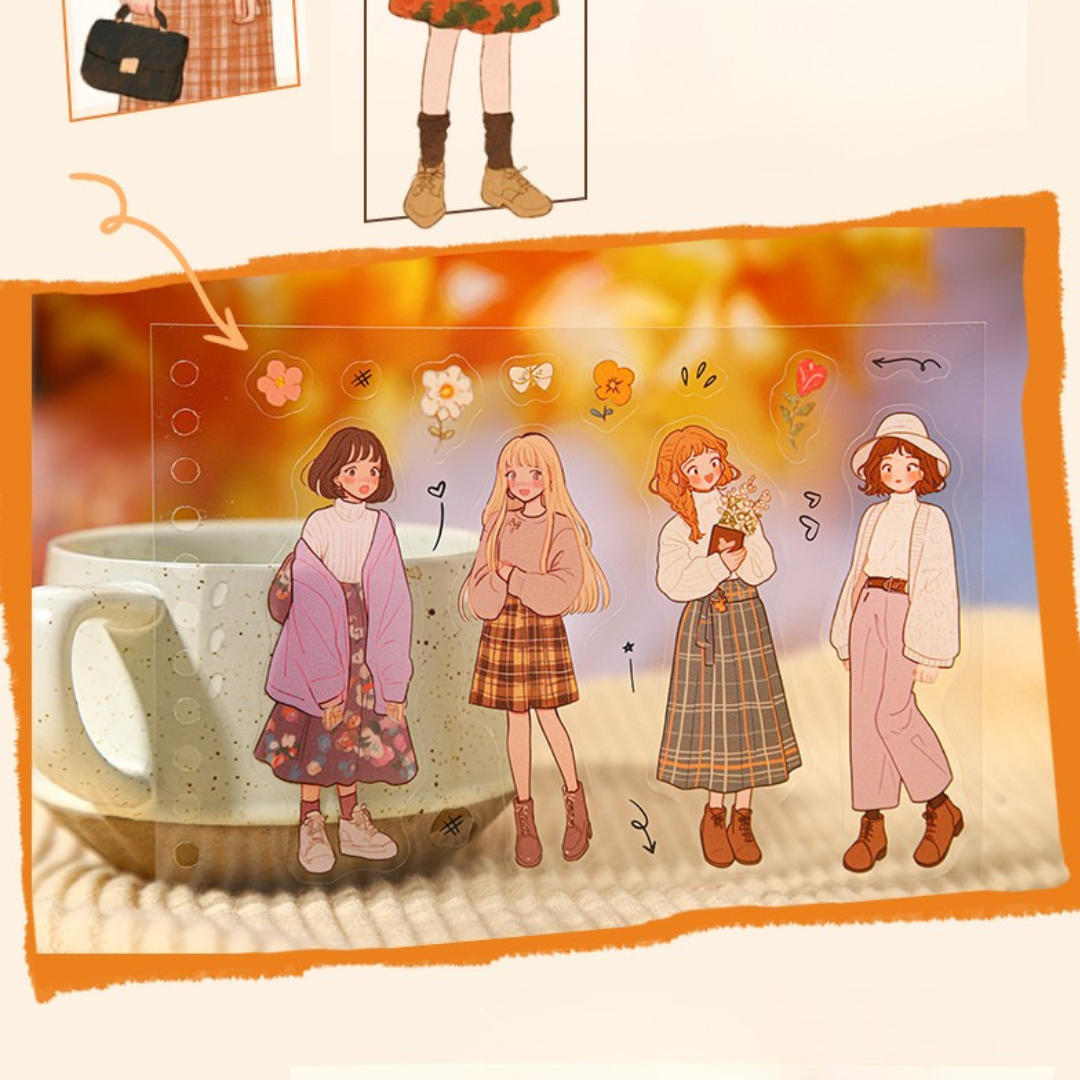 Libro de Stickers PET “Chicas con Estilo” 🧡✨