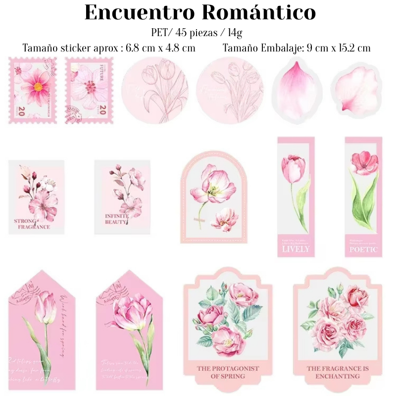 Stickers PET "Floating Flowers"