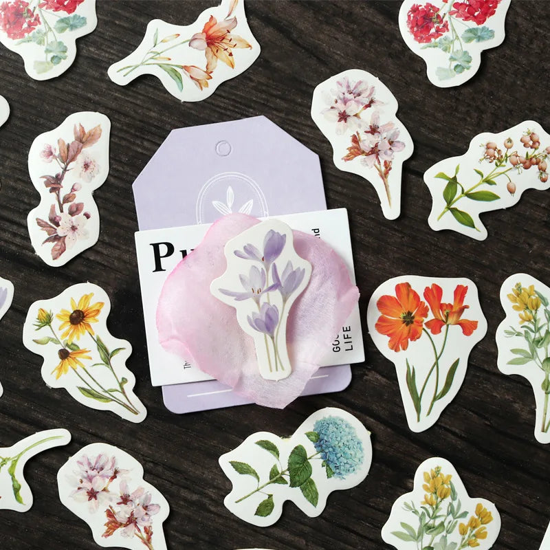 Cajita de 46 Stickers "Blooming Flowers”