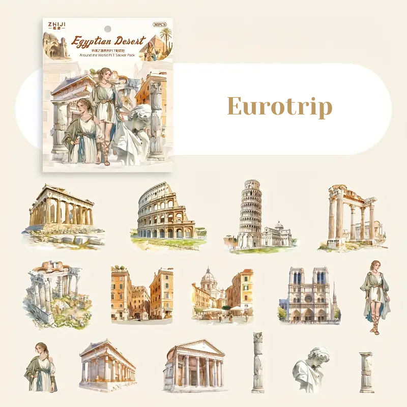 Stickers PET "Around The World"