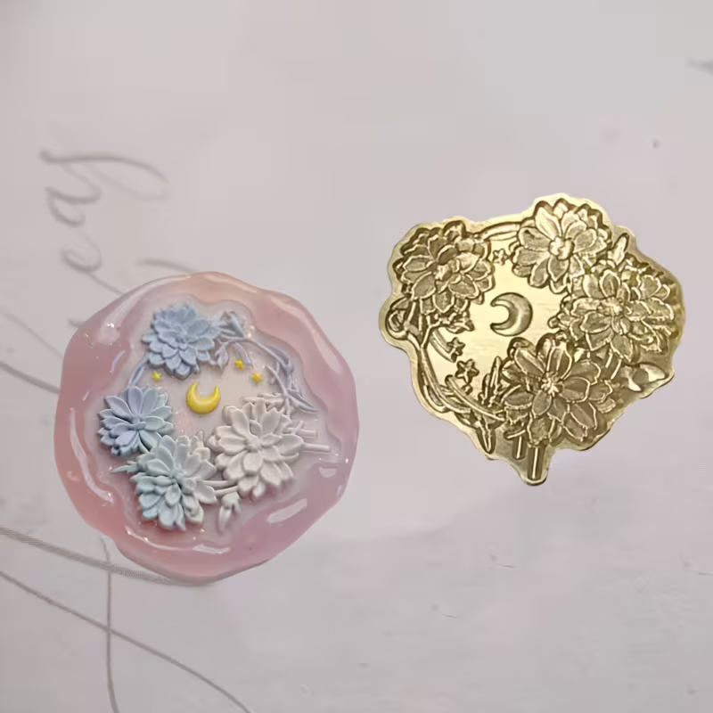 Sello de Bronce 3D "Luna Blanca"