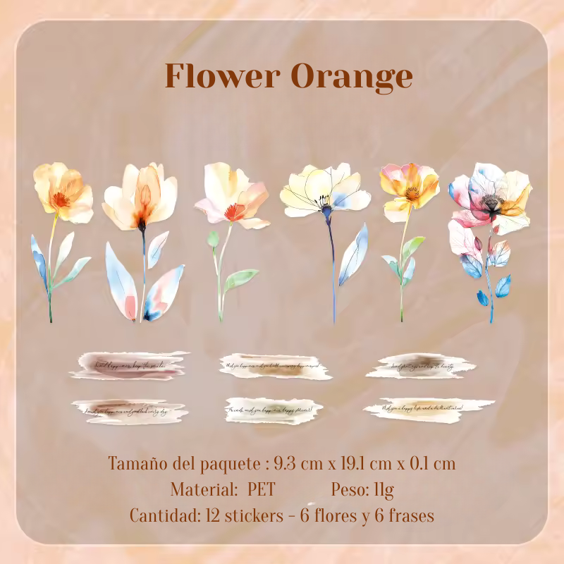 Stickers PET "Susurros Florales"