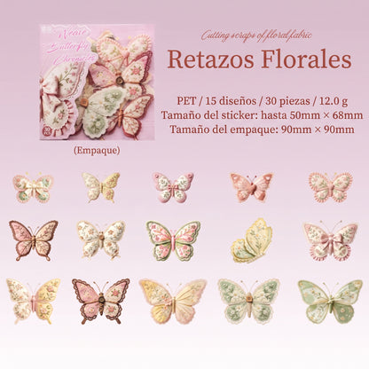 Stickers PET "Mariposas Bordadas"