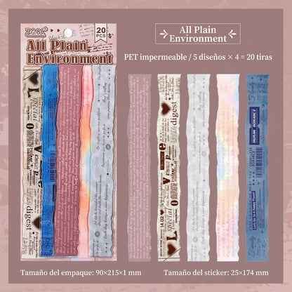 Stickers PET en tiras "Poesía Vintage"