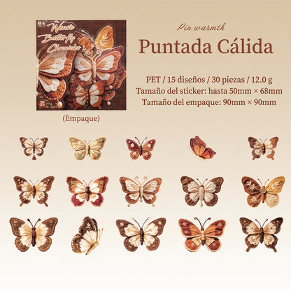 Stickers PET "Mariposas Bordadas"