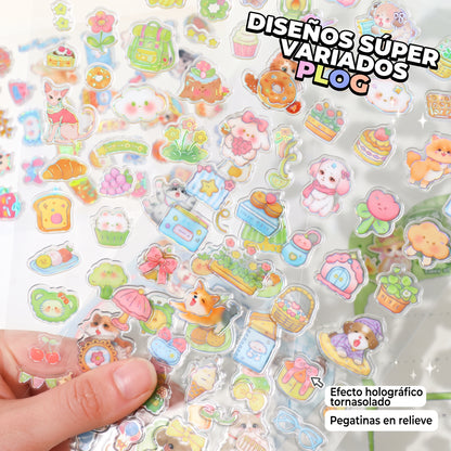 Stickers 3D "Diario de Mascotas"